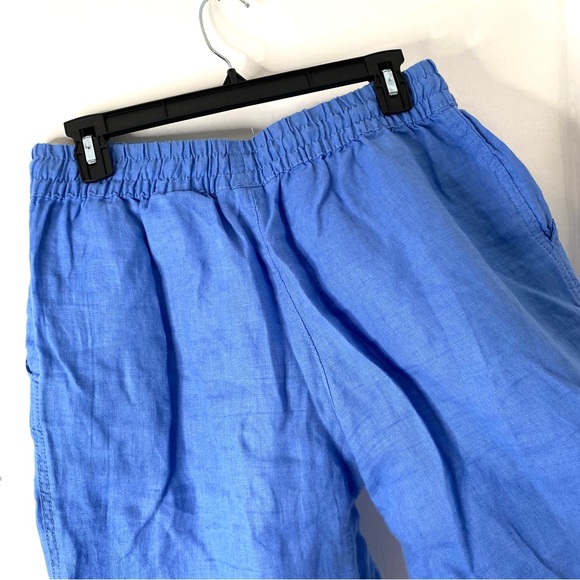 H&M Linen Drawstring Pants in Periwinkle Blue - Picture 6 of 7